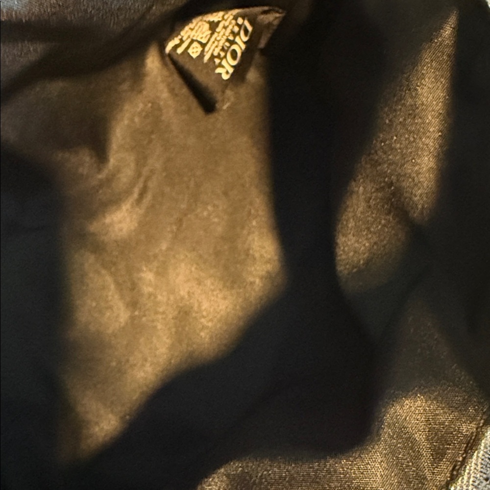 Dior Black Velvet Logo Cosmetic Pouch - Picture 4 of 7
